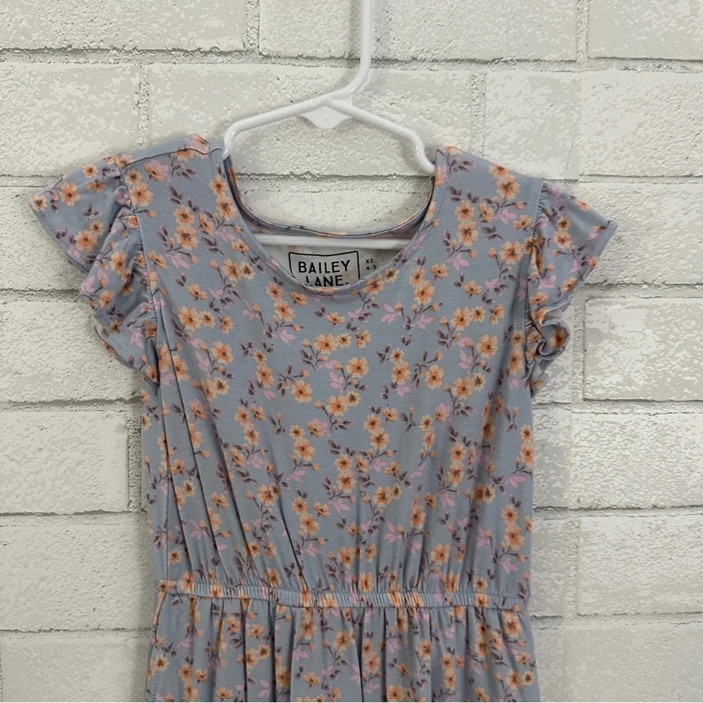 BAILEY LANE Stitch Fix Short Sleeve Flowered Ruffle Dress